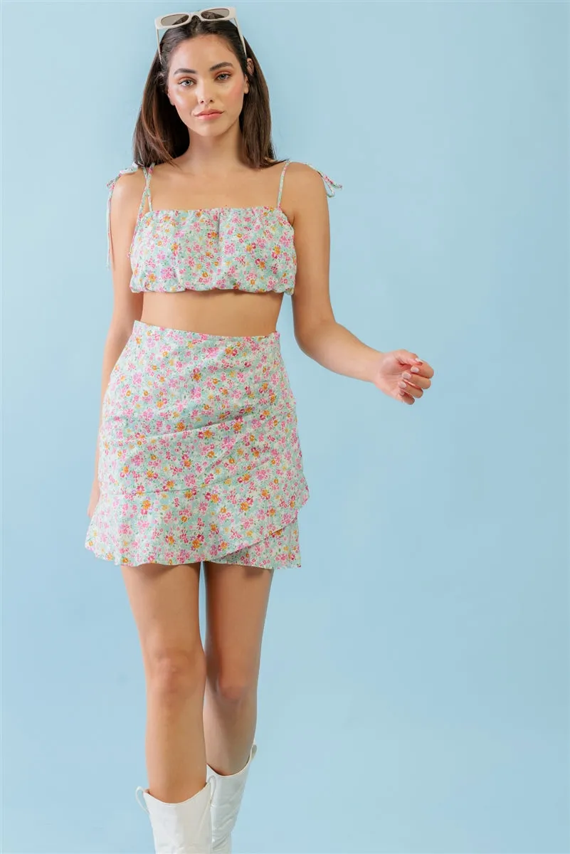 Crop Top & High Waist Skirt Set