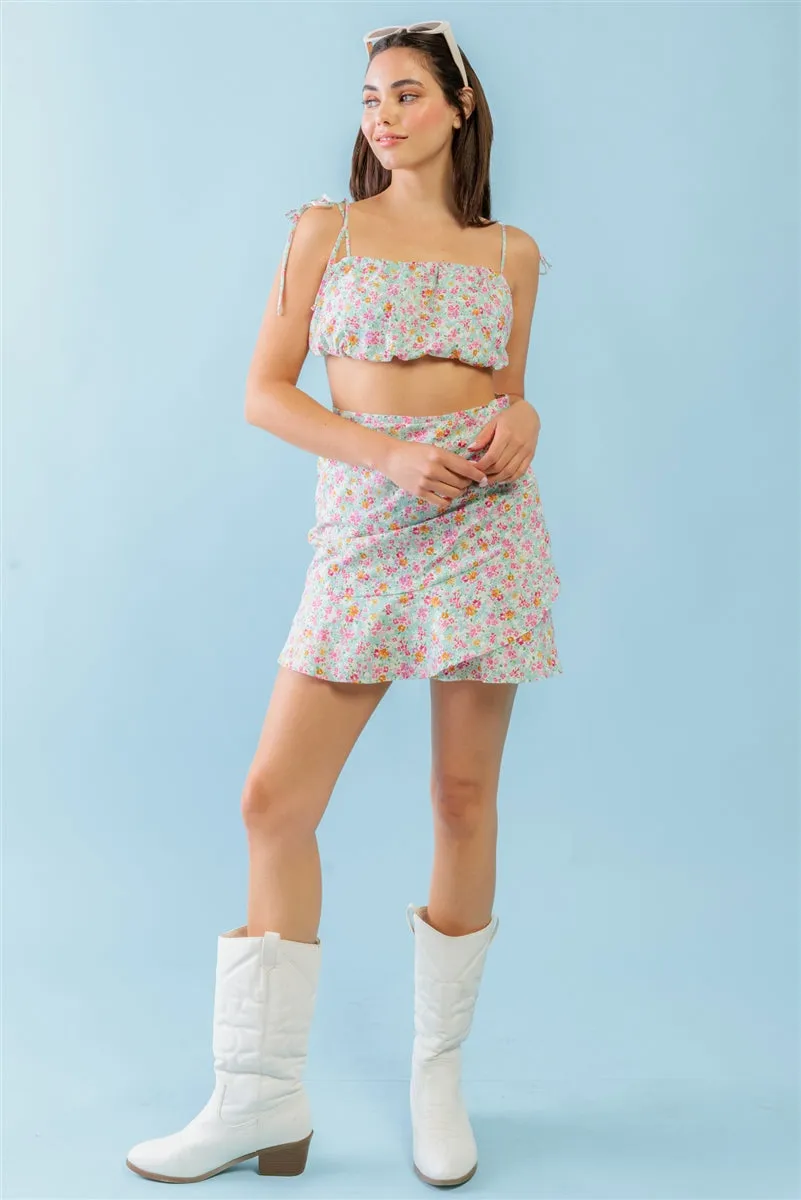 Crop Top & High Waist Skirt Set