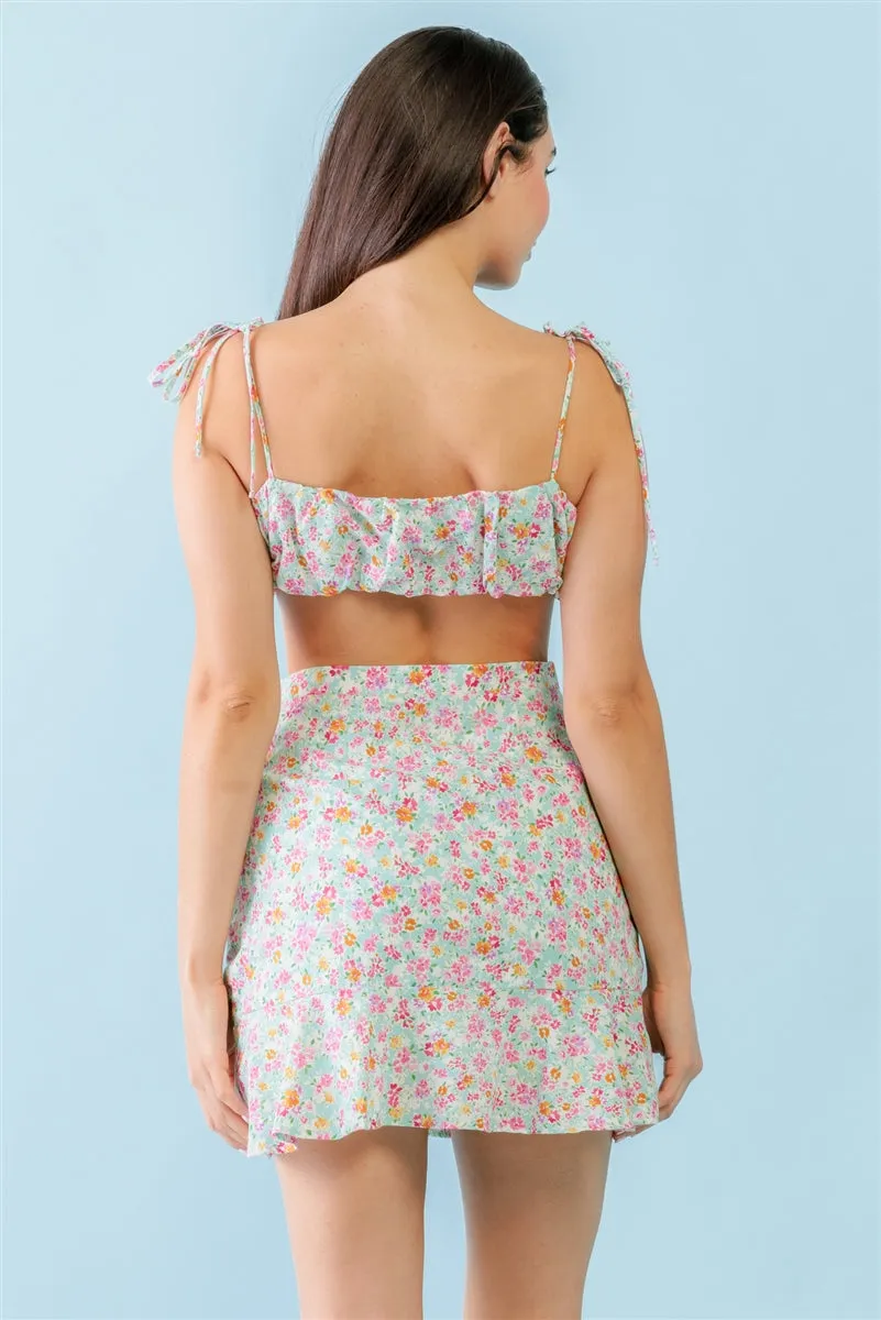 Crop Top & High Waist Skirt Set