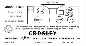 CROSLEY-11-108U