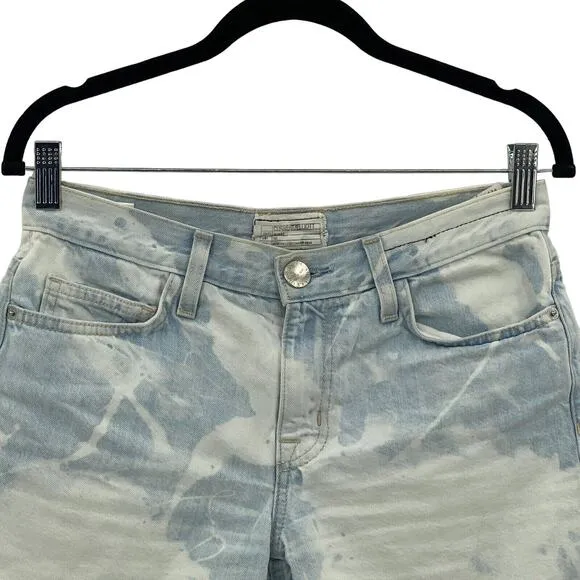 Current Elliott Boyfriend The Rolled Shorts Size 24/0 Jeans Denim Open Sky Blue