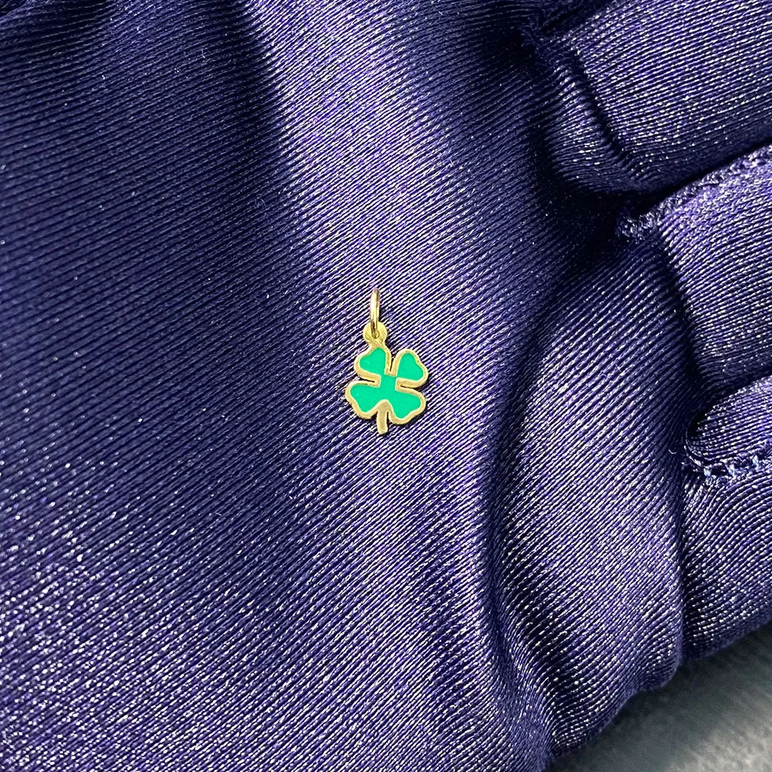 Custom 14k Gold Enamel MINI Charms - Lips, Heart, Paw Print, Turtle & Lucky Clover