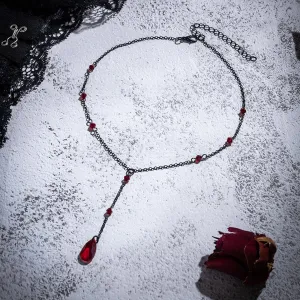 Dainty Crystal Pendant Y Necklace