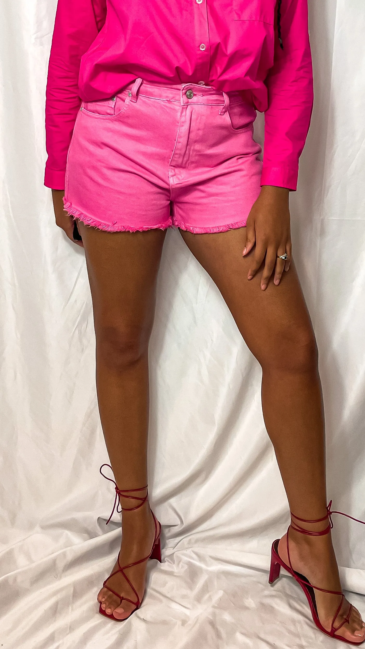 Denim Distressed Shorts
