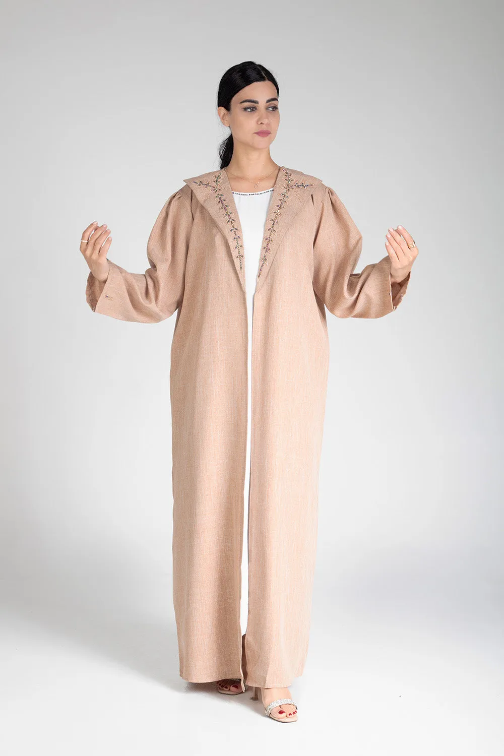 Desert Sand Open Abaya