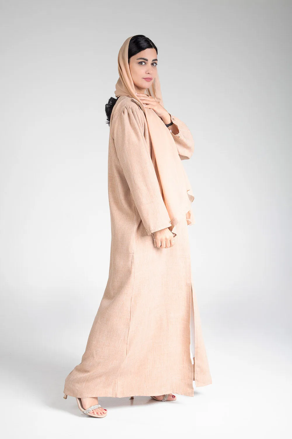 Desert Sand Open Abaya