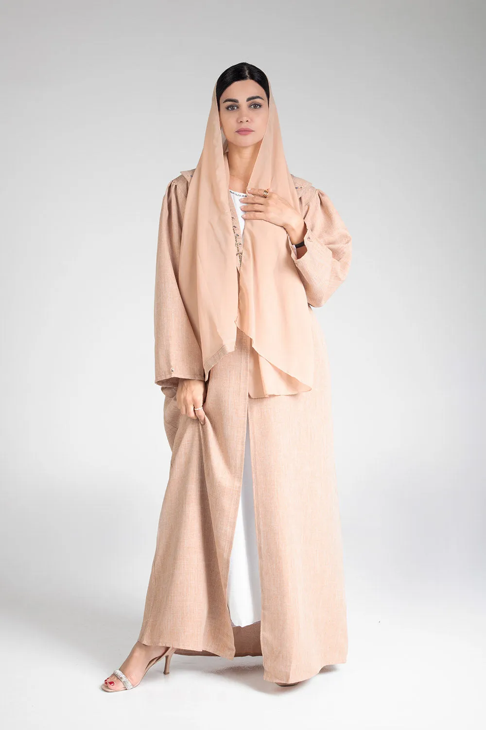 Desert Sand Open Abaya