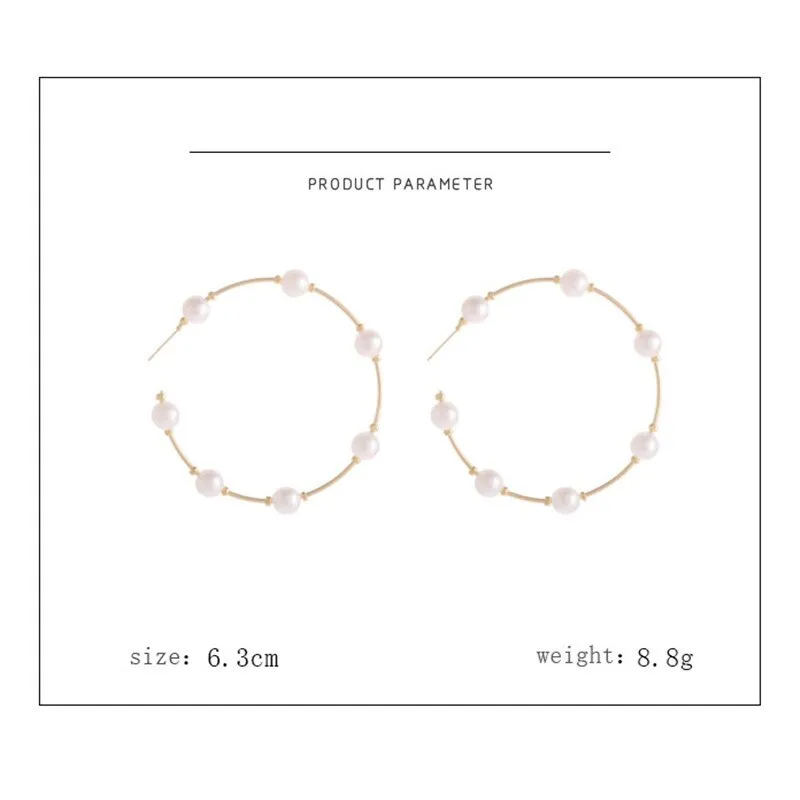 DoreenBeads Fashion Hoop Earrings For Women Based Alloy & Stainless Steel Ear Post Earrings Gold Circle Ring Gift 3cm Dia, 1Pair