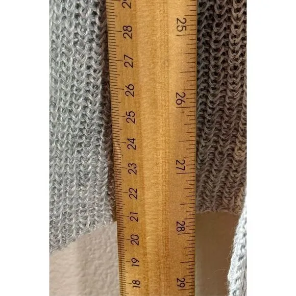 Eileen Fisher 100% Linen Two Texture Knit Open Front Cardigan Sweater Medium