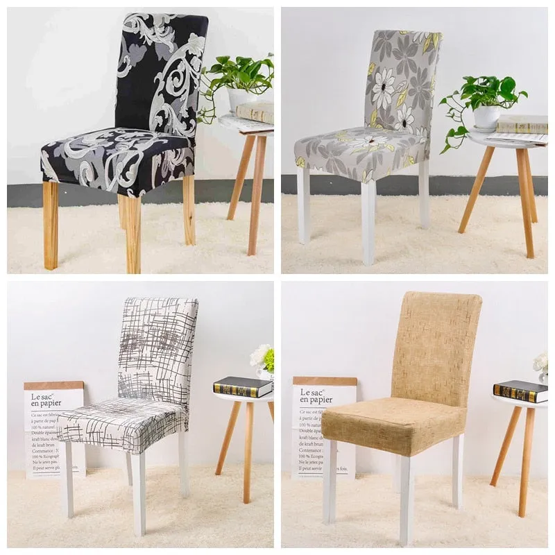 Elastic Printed Pattern Chair Cover - 24 Designs