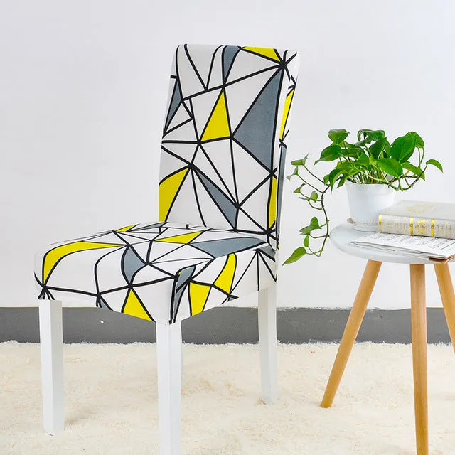 Elastic Printed Pattern Chair Cover - 24 Designs