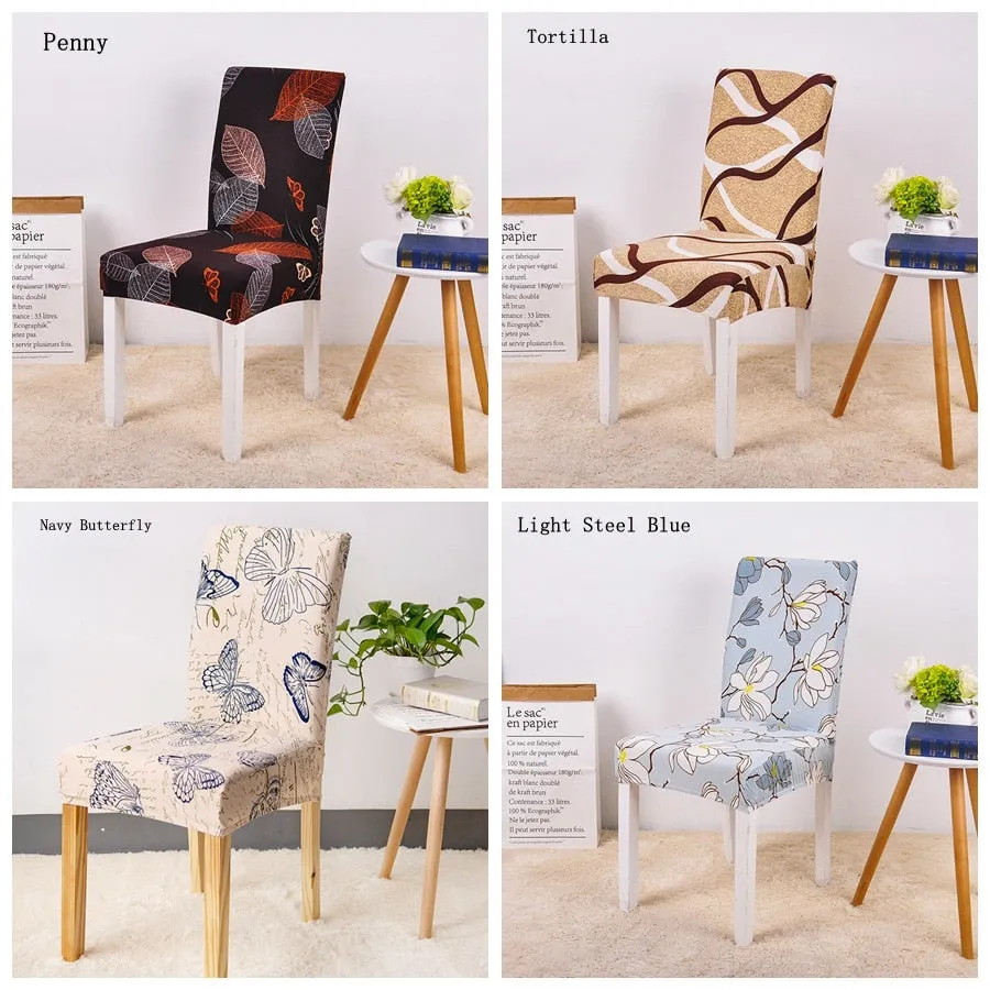 Elastic Printed Pattern Chair Cover - 24 Designs