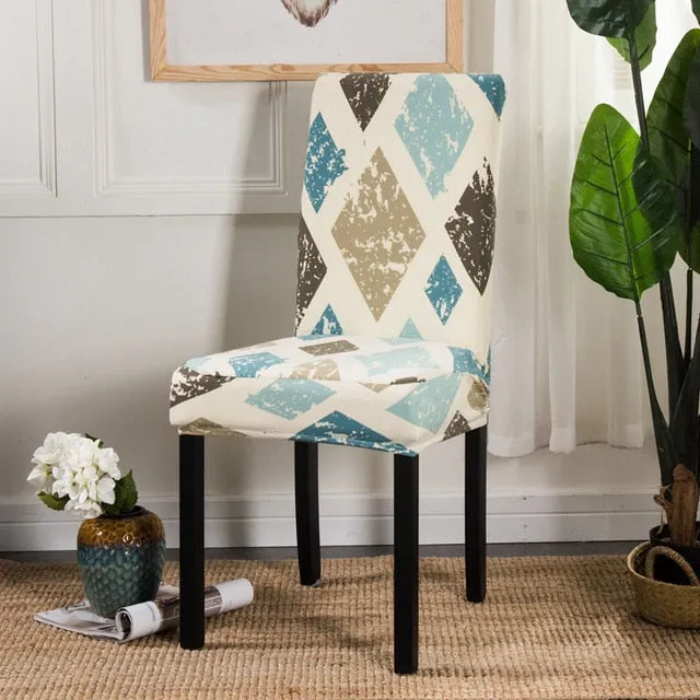 Elastic Printed Pattern Chair Cover - 24 Designs