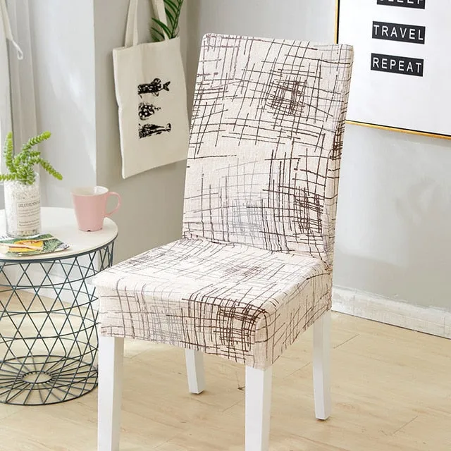 Elastic Printed Pattern Chair Cover - 24 Designs