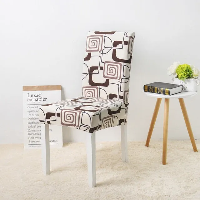 Elastic Printed Pattern Chair Cover - 24 Designs
