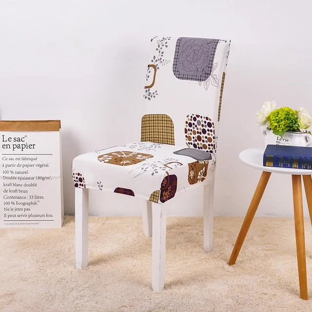 Elastic Printed Pattern Chair Cover - 24 Designs