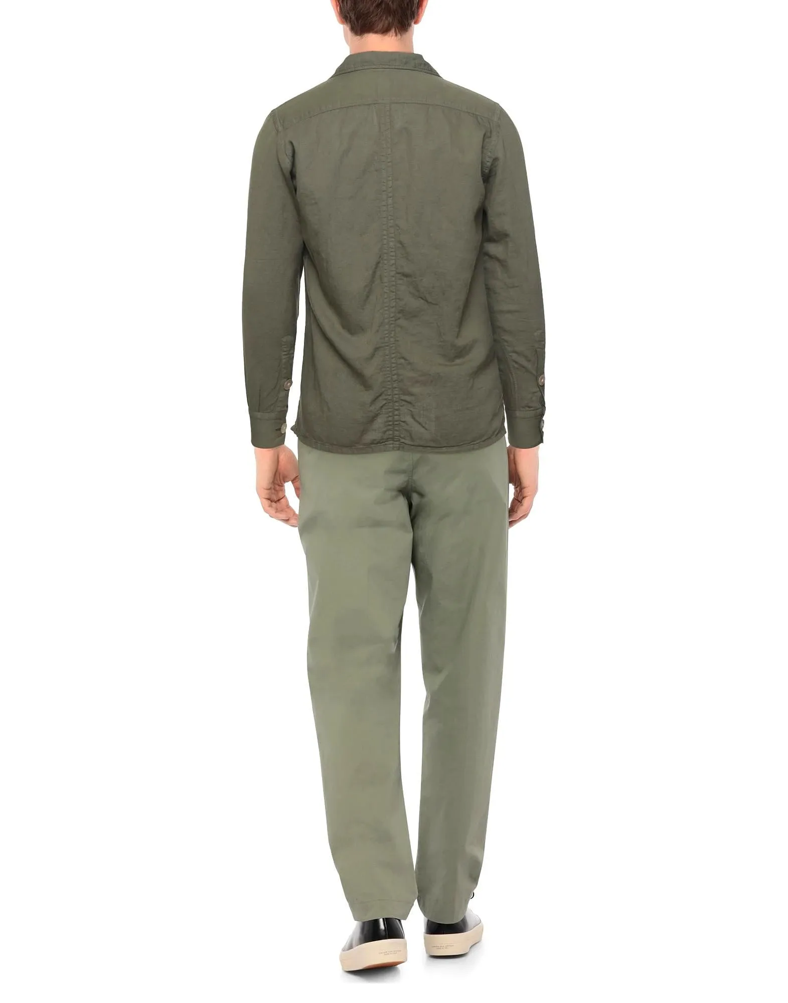 ELEVENTY PLATINUM - MOP Buttons Cotton/Linen Green Blend Shirt Jacket Coat - M