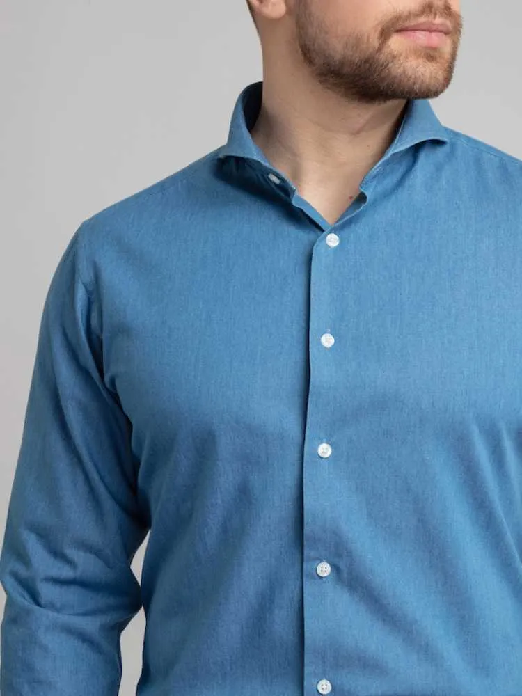 Extreme Cutaway Light Denim Shirt
