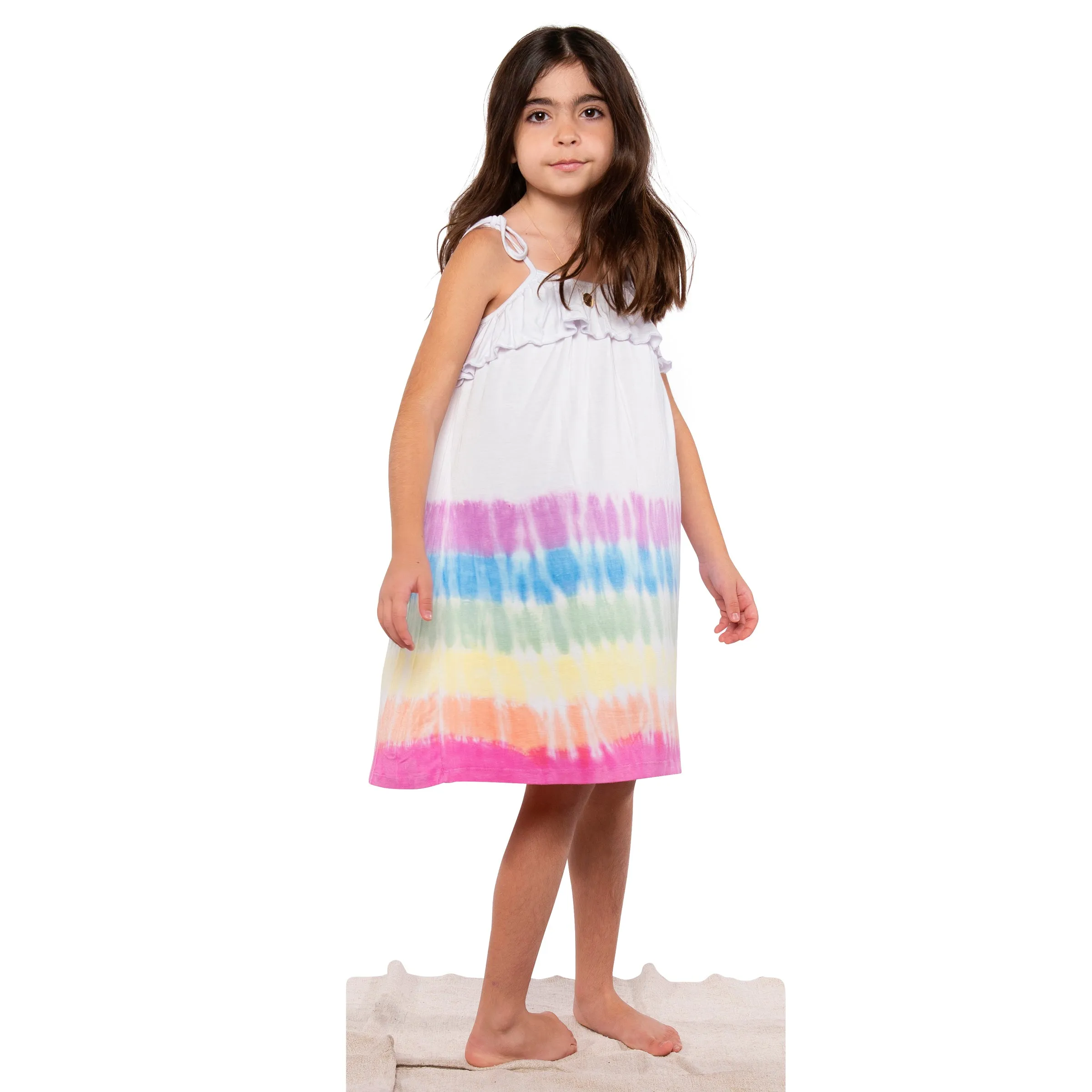 Fairwell Traveler Dress in Lilac Rainbow