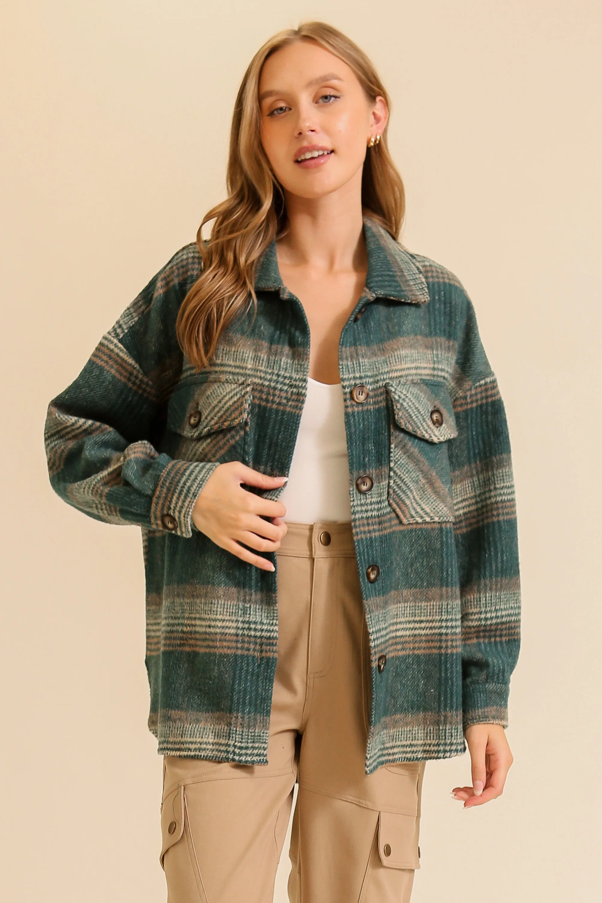 Fall Vibes Plaid Shacket