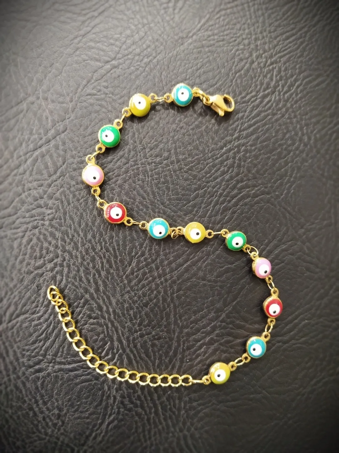 Fancy Evil Eye Designs Multicoloured Round Wrist Band Pendant Bracelet