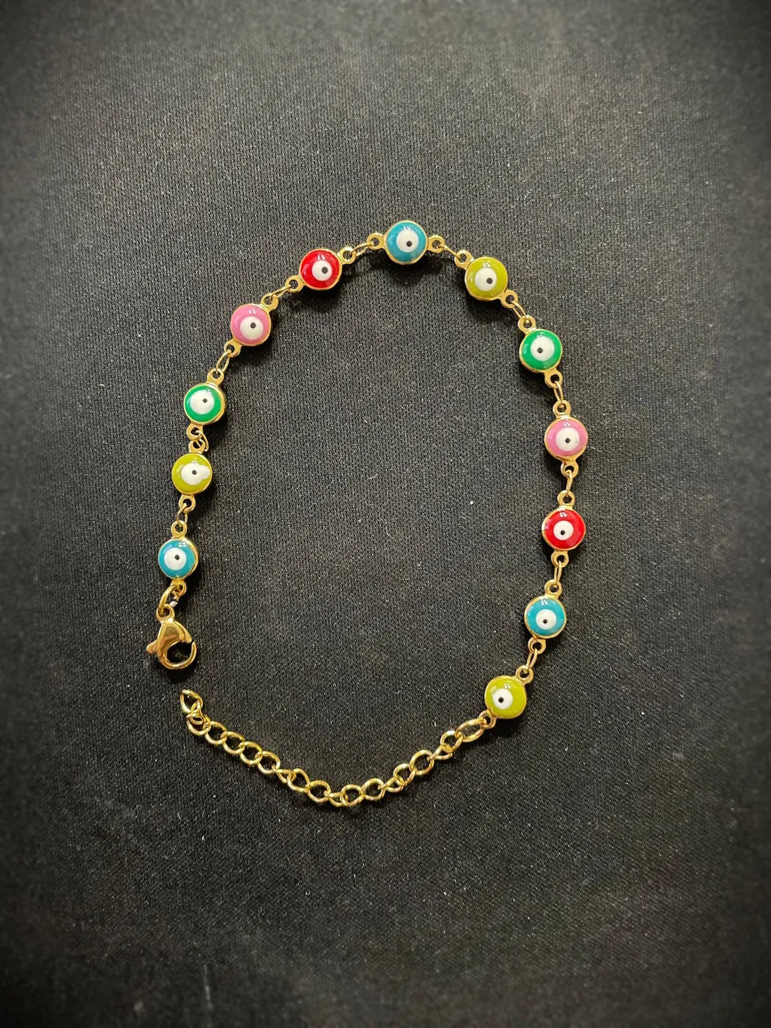 Fancy Evil Eye Designs Multicoloured Round Wrist Band Pendant Bracelet