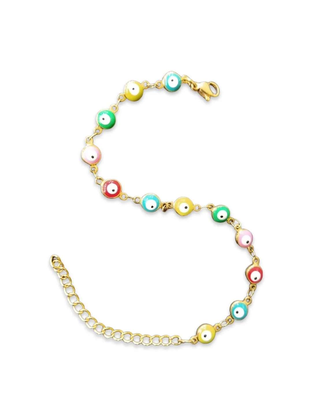 Fancy Evil Eye Designs Multicoloured Round Wrist Band Pendant Bracelet