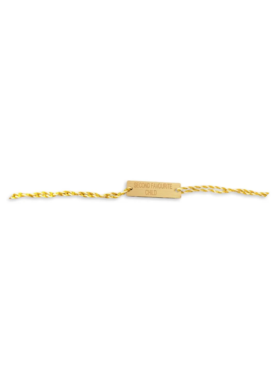 Fancy Rakhi Design Funky Slogan Second Favourite Child Mauli Raksha Bandhan