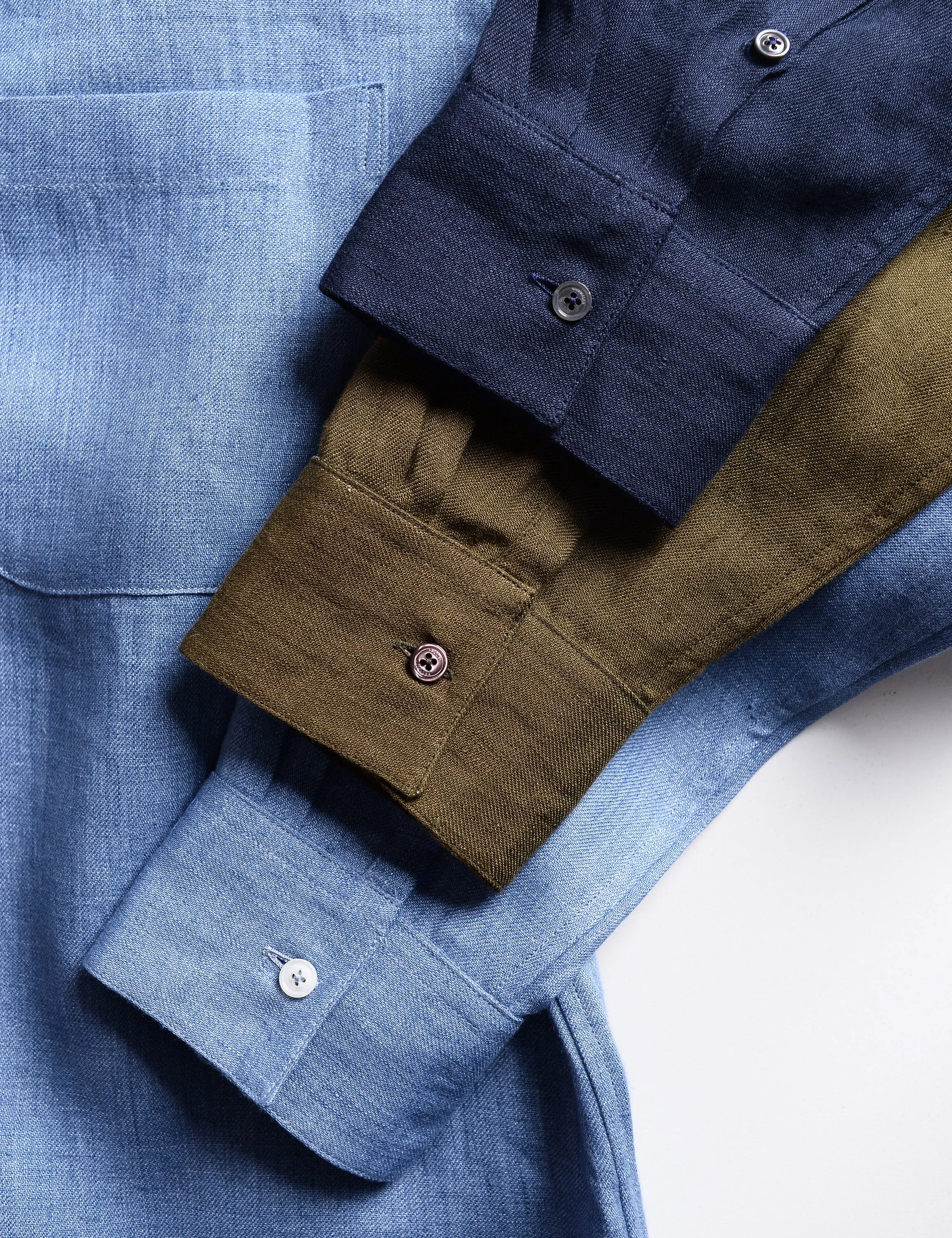 FINAL SALE: BKT14 Relaxed Casual Shirt in Linen Twill - Stonewash