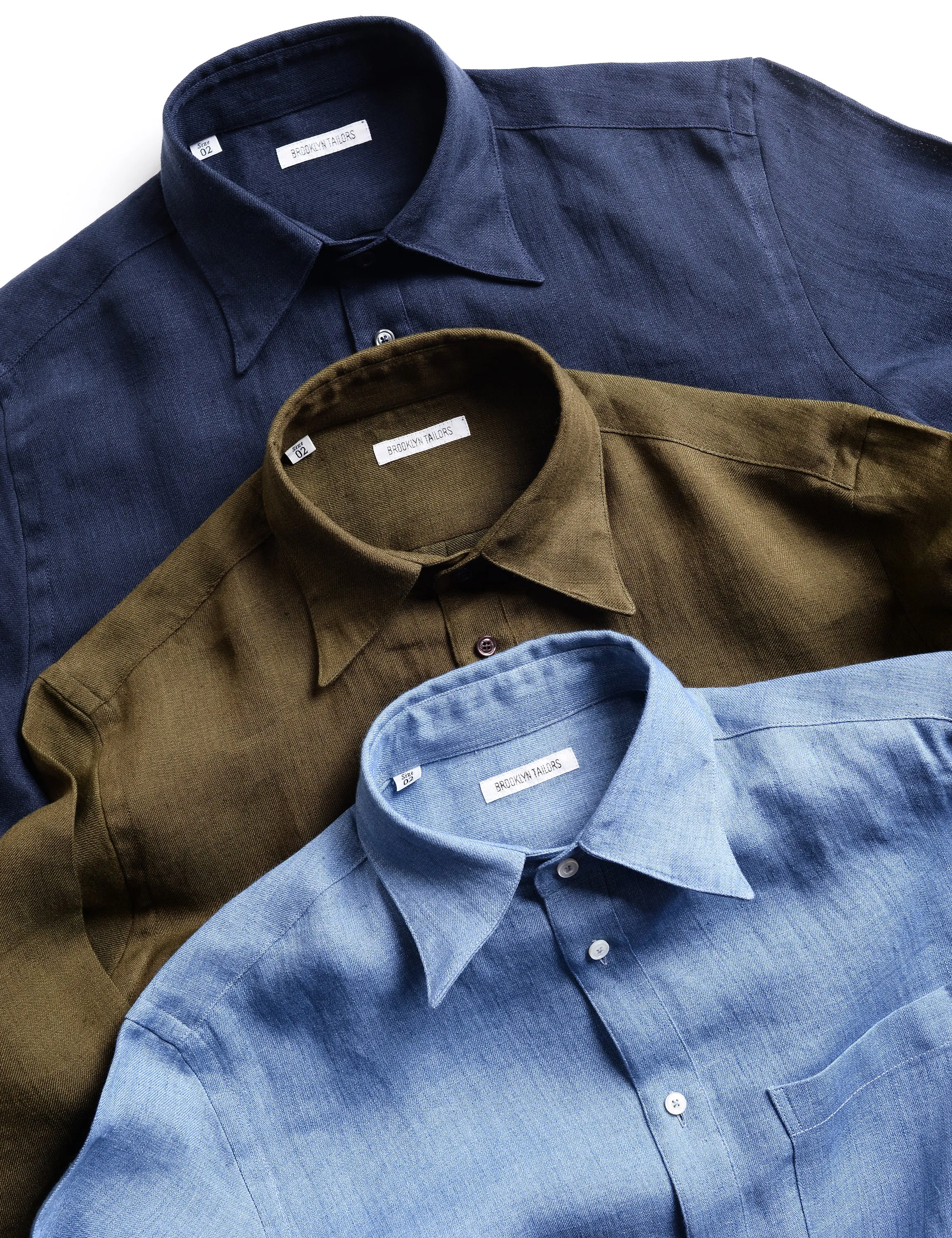 FINAL SALE: BKT14 Relaxed Casual Shirt in Linen Twill - Stonewash