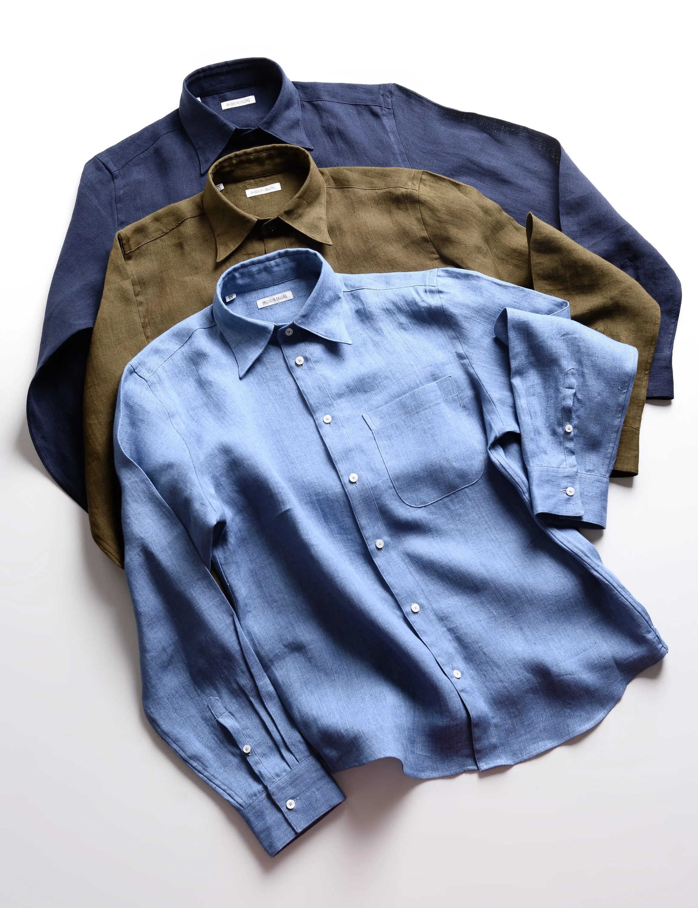 FINAL SALE: BKT14 Relaxed Casual Shirt in Linen Twill - Stonewash