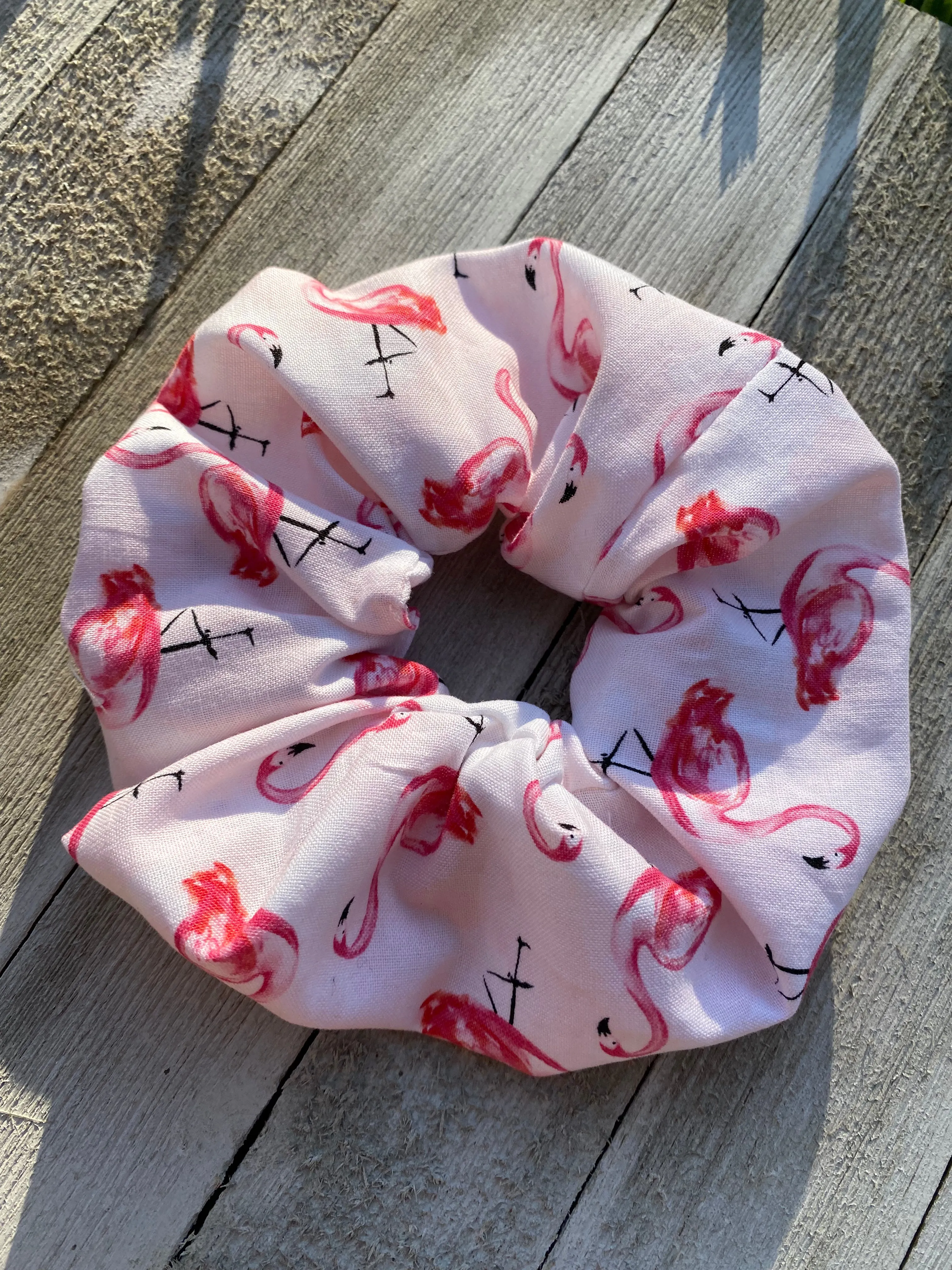 Flamingo Scrunchie hair tie gift