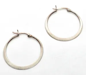 Flat thin retro vintage sterling silver light weight vintage earrings AV TH