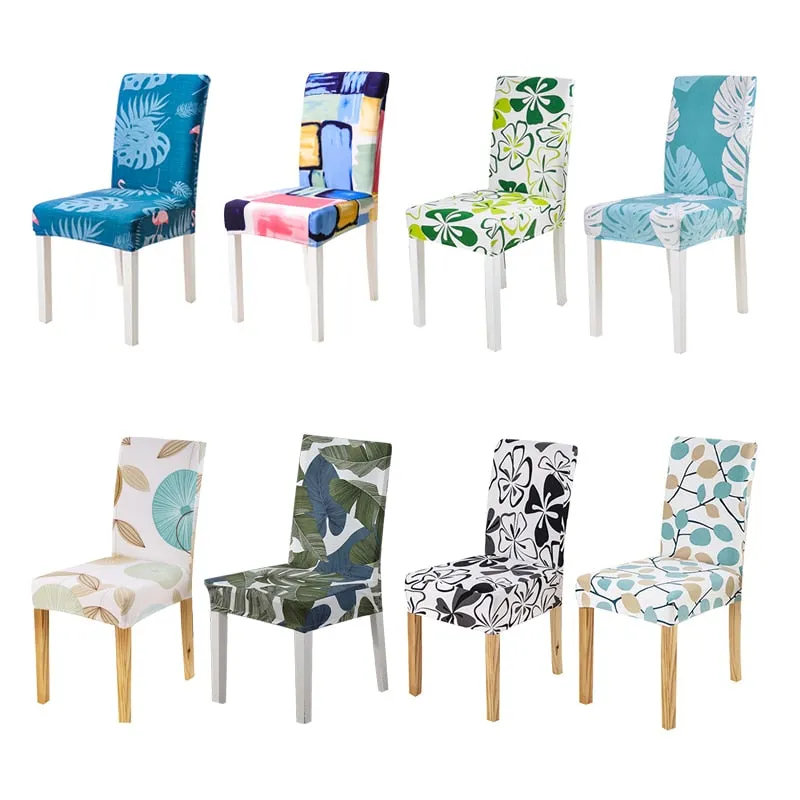 Floral Print Design Stretch Chair Cover For Party Banquet Wedding Restaurant - 24 Designs