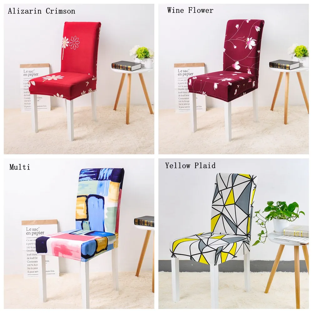 Floral Print Design Stretch Chair Cover For Party Banquet Wedding Restaurant - 24 Designs