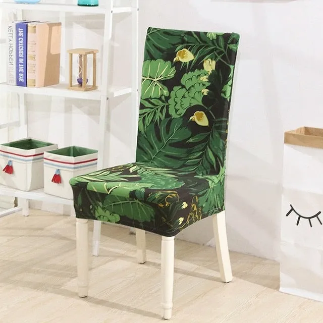 Floral Print Design Stretch Chair Cover For Party Banquet Wedding Restaurant - 24 Designs