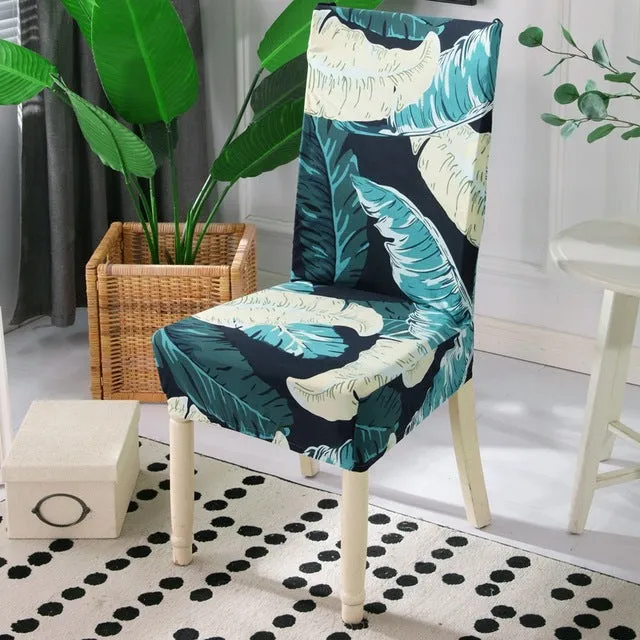 Floral Print Design Stretch Chair Cover For Party Banquet Wedding Restaurant - 24 Designs