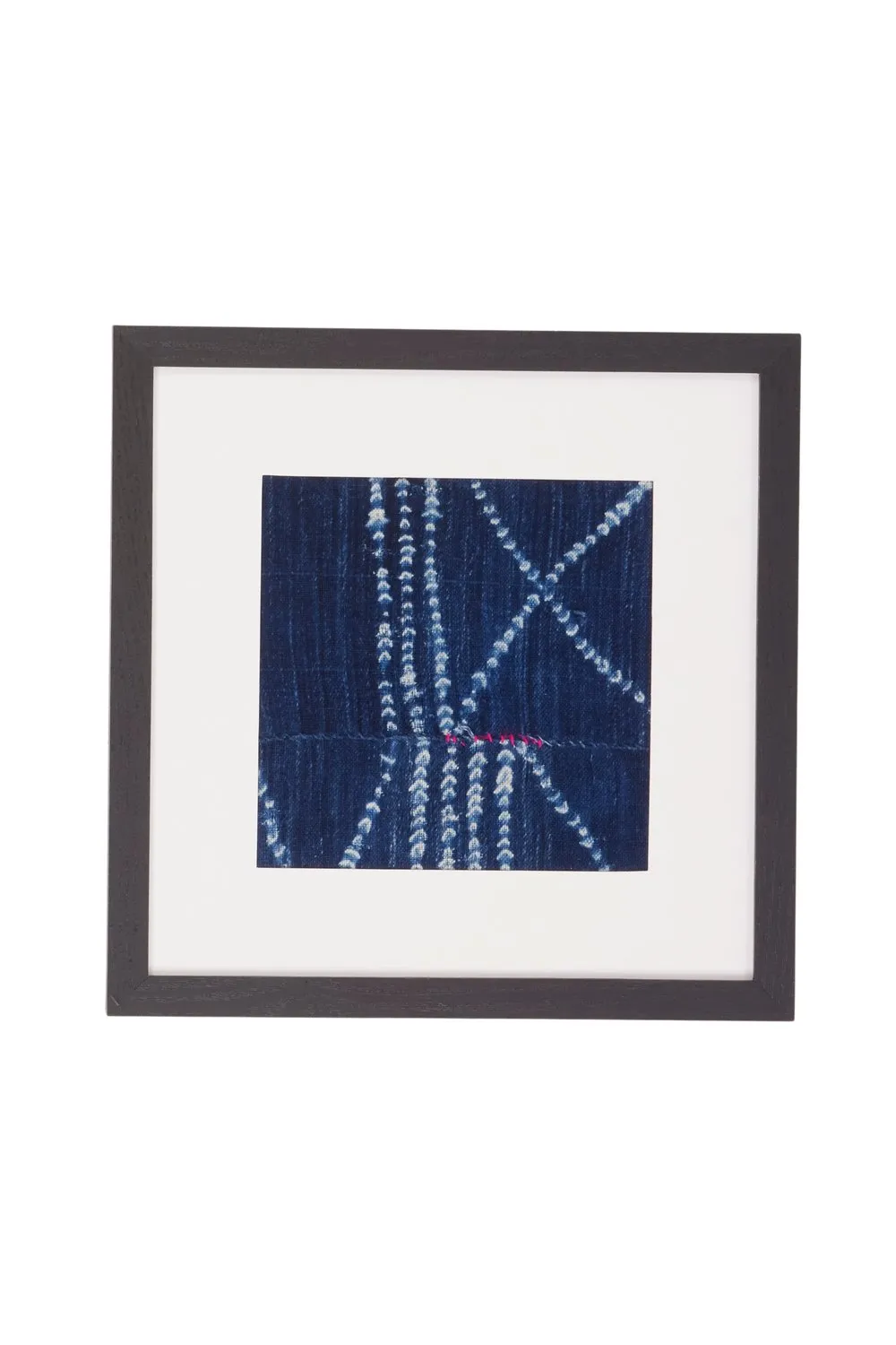 Framed Vintage Indigo Textile Wall Art No. 024