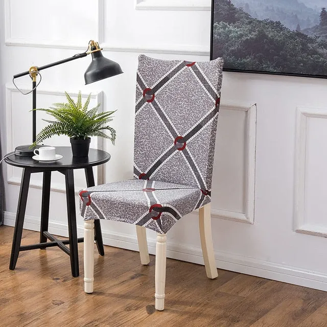 Geometric Colorful Print Chair Cover - 24 Designs