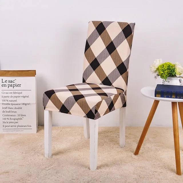 Geometric Colorful Print Chair Cover - 24 Designs