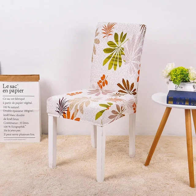 Geometric Colorful Print Chair Cover - 24 Designs