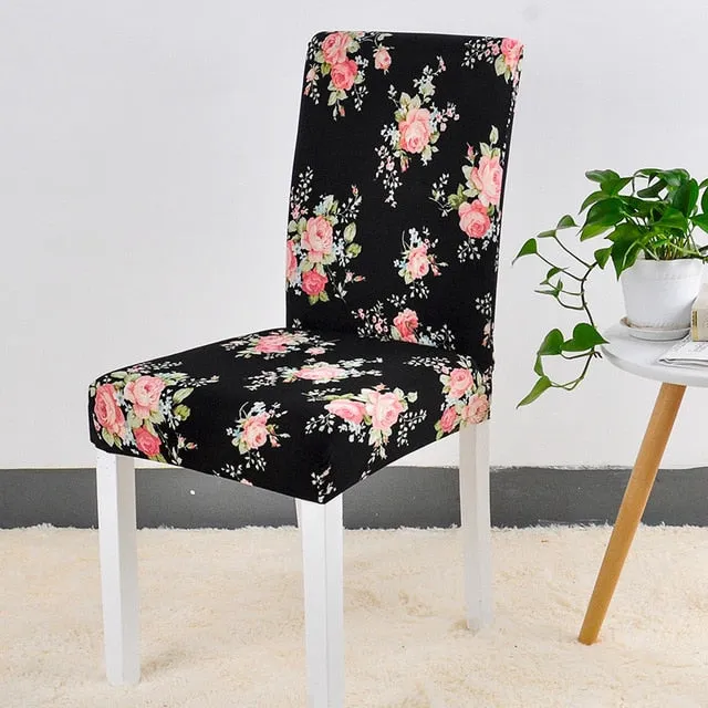 Geometric Colorful Print Chair Cover - 24 Designs