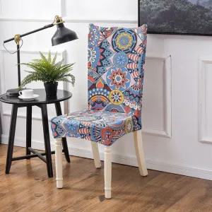 Geometric Colorful Print Chair Cover - 24 Designs