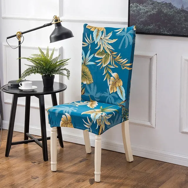 Geometric Colorful Print Chair Cover - 24 Designs