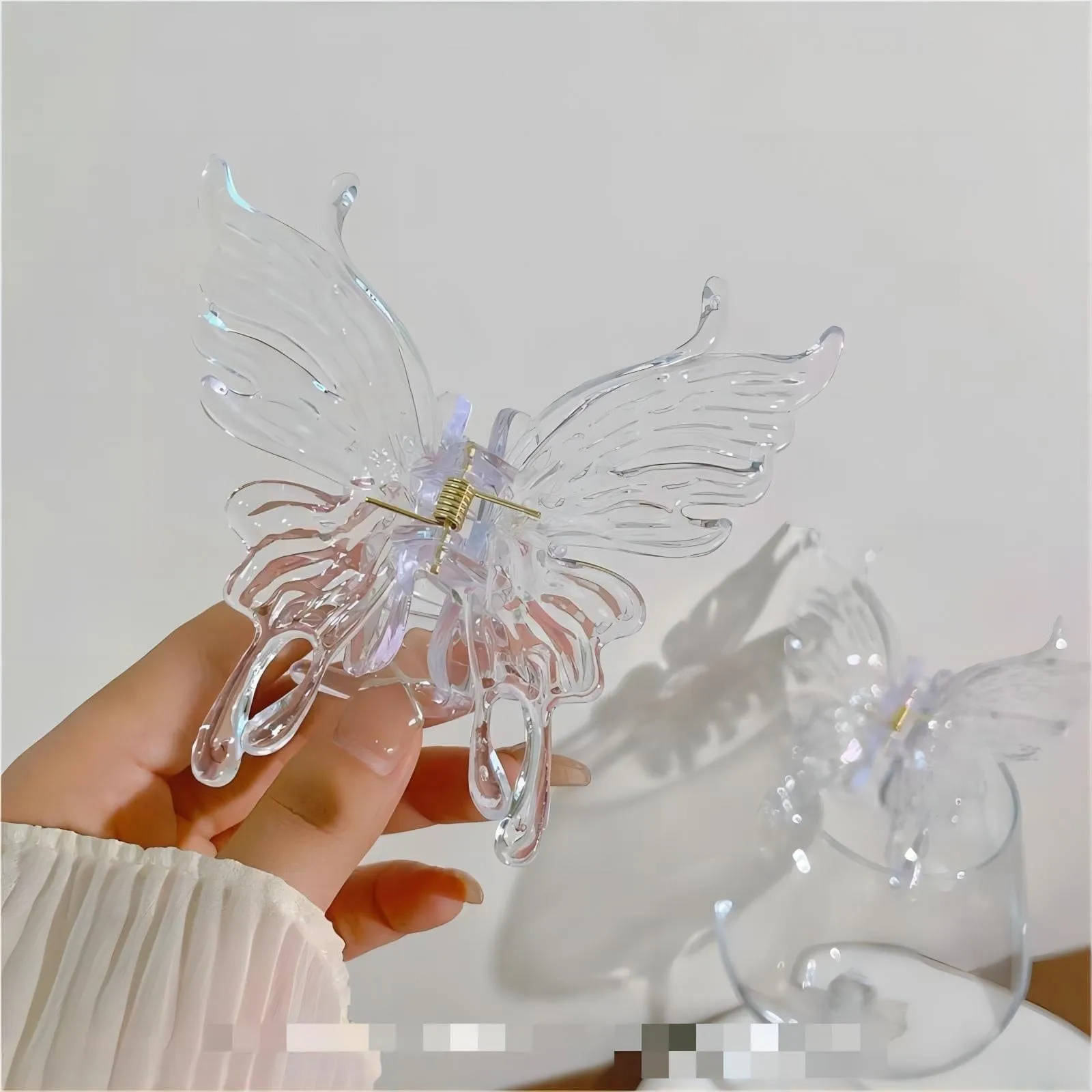 Geometric Crystal Hollow Butterfly Chignon Claw Clip Hair Clip