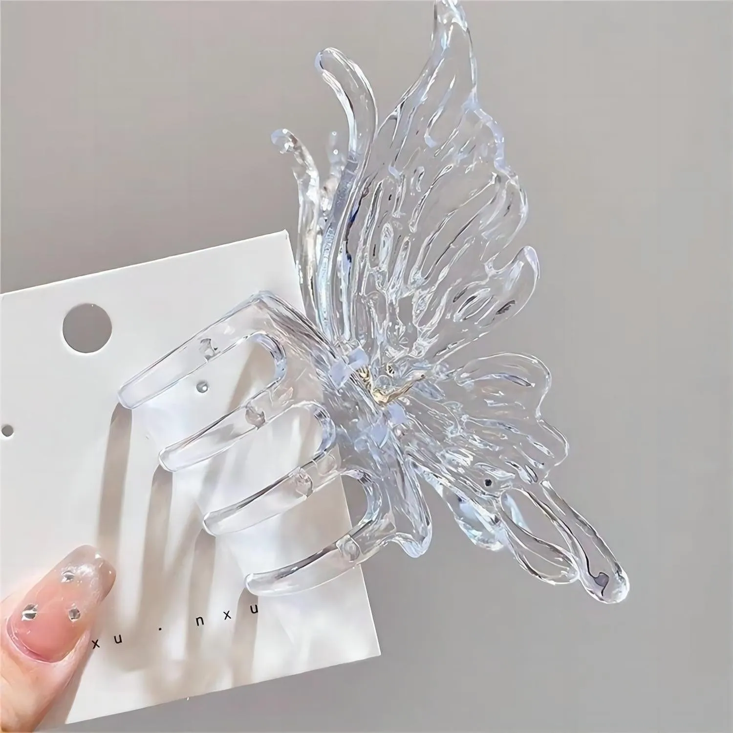 Geometric Crystal Hollow Butterfly Chignon Claw Clip Hair Clip