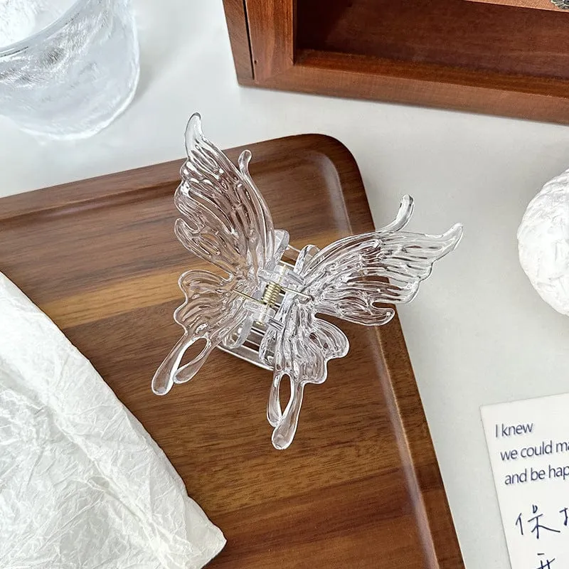 Geometric Crystal Hollow Butterfly Chignon Claw Clip Hair Clip