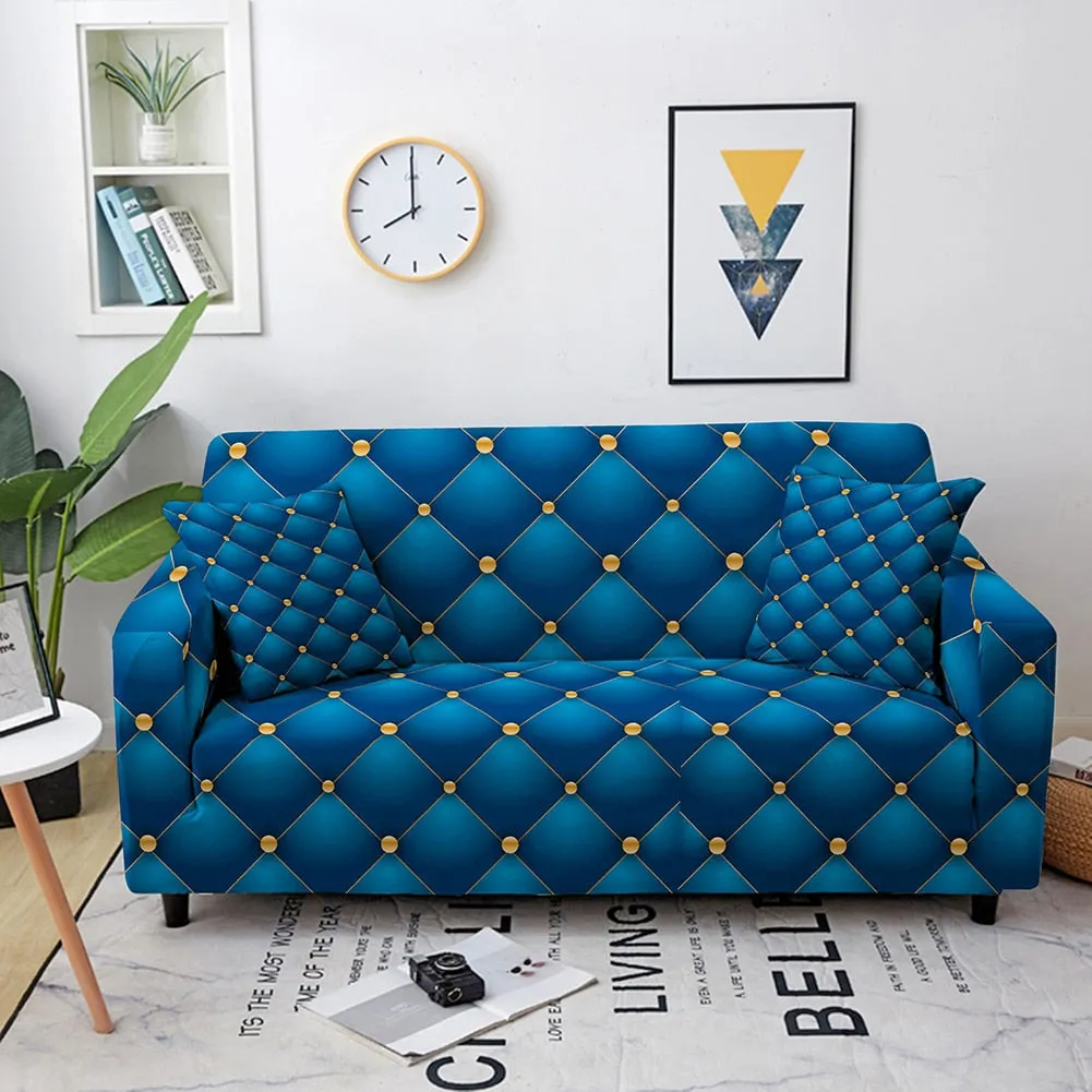 Geometric Elastic Stretch Crystal Print Sofa Cover