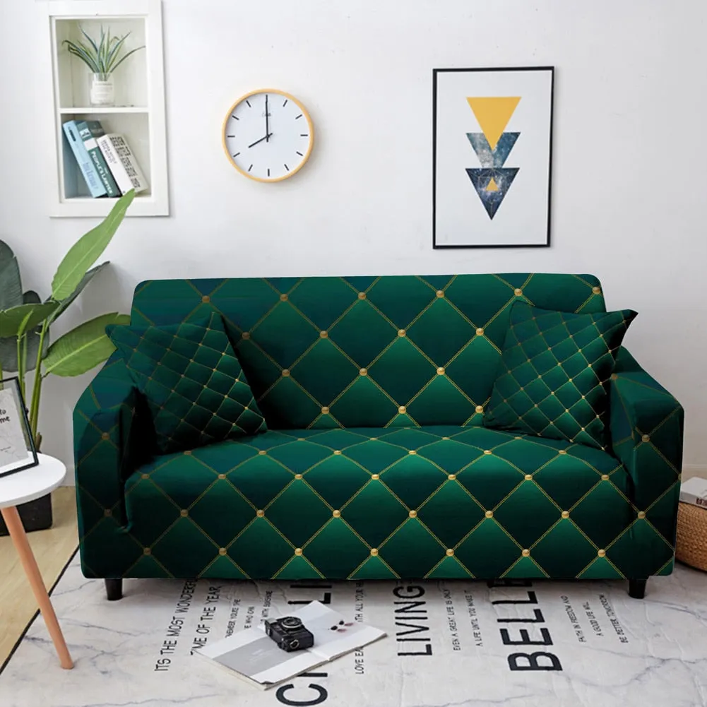 Geometric Elastic Stretch Crystal Print Sofa Cover