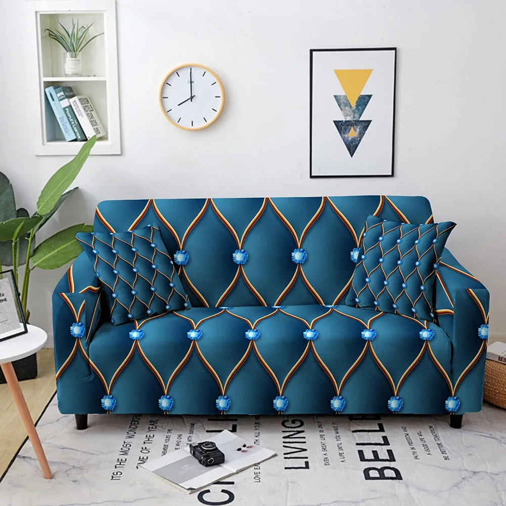 Geometric Elastic Stretch Crystal Print Sofa Cover